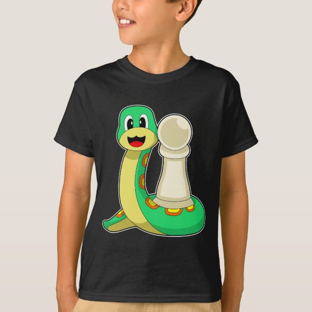 T-shirt OEuvre d'échecs Serpent de Paon Chess (Devant)