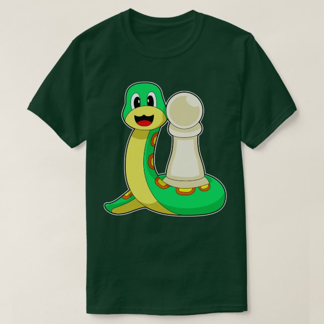 T-shirt OEuvre d'échecs Serpent de Paon Chess (Design devant)