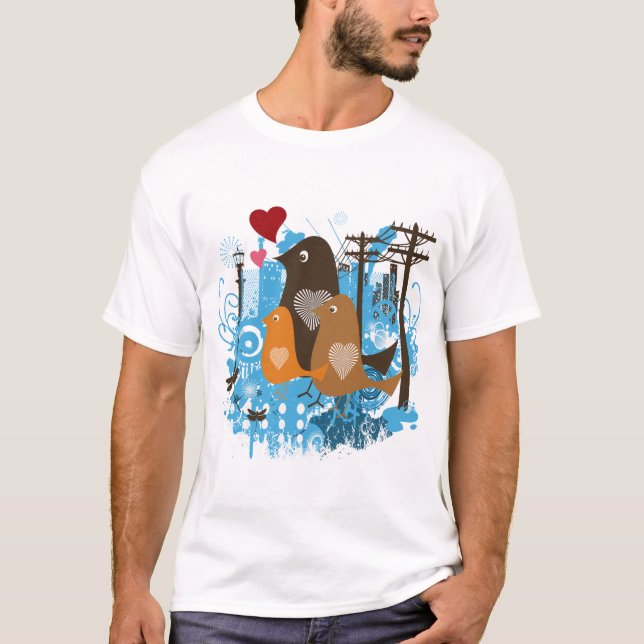 T-shirt Oeuvre d'Inséparables cool (Devant)