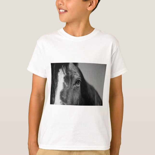 T-shirt OEuvre d'oeil noir blanc (Devant)