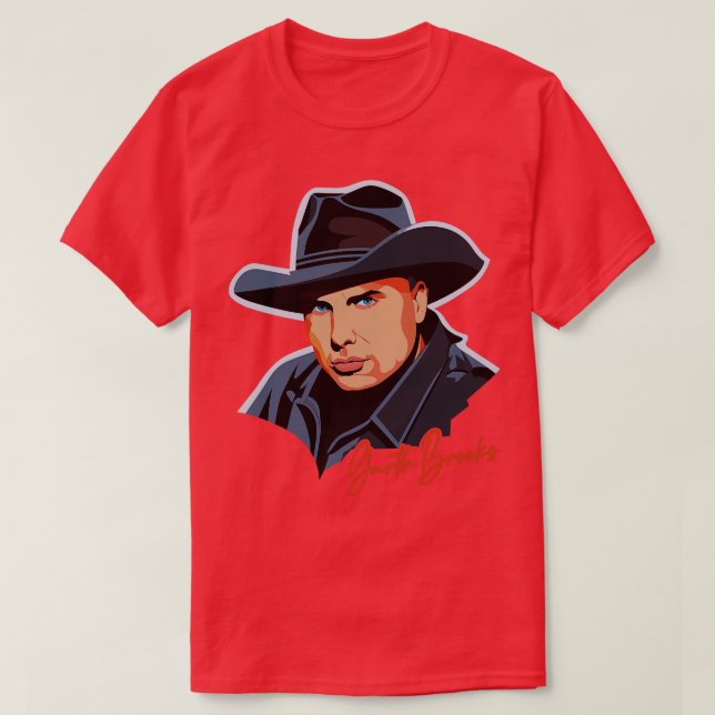 T-shirt Oeuvre du ventilateur rétro Garth Brooks 90s (Design devant)
