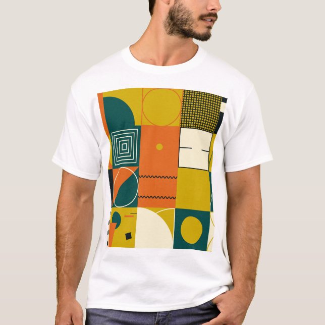 T-shirt OEuvre géométrique : conception de formes simples. (Devant)