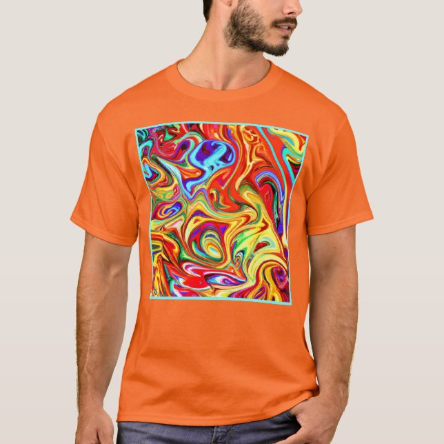 T-shirt Oeuvre Motif colorée (Devant)