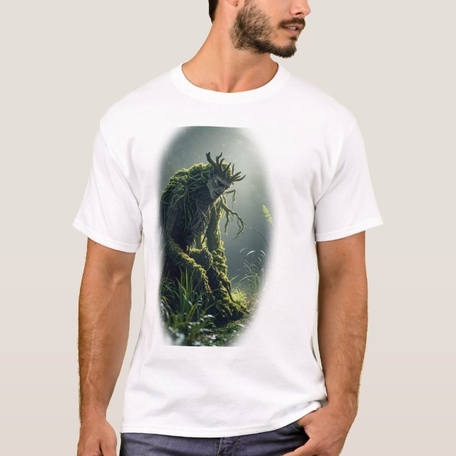T-shirt Oeuvre mystique de l'esprit de l'arbre forestier (Devant)