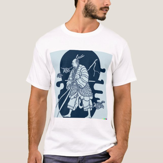 T-shirt Oeuvre originale japonaise Samurai Warrior (Devant)