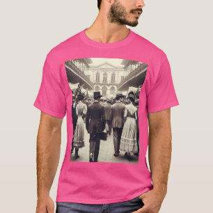 T-shirt Oeuvre Vintage Des Années 1920 De Cali Ai Noir Et