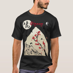 T-shirt of Qigong garden calligraphy t for Tai Chi Lovers