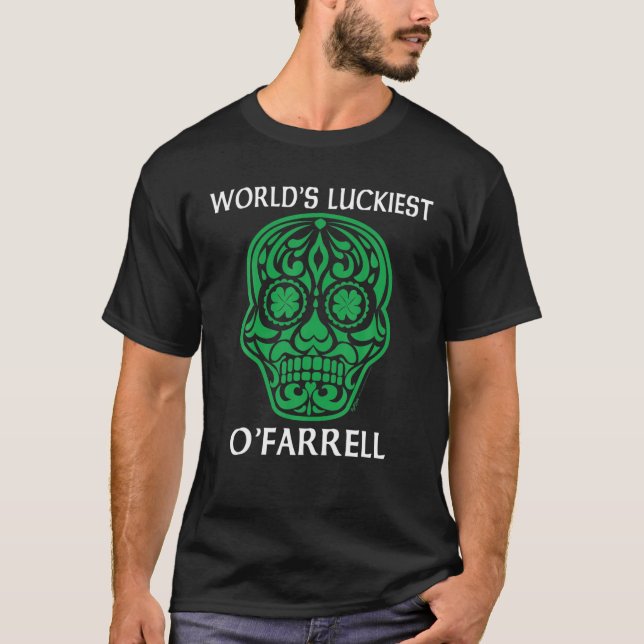 T-shirt O'farrell St Patrick's Day Shamro le plus chanceux (Devant)
