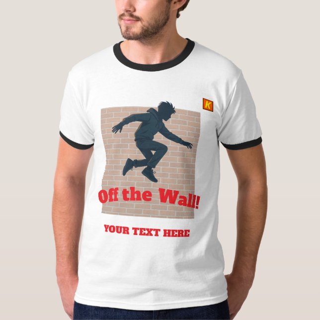 T-Shirt "Off The Wall" avec nom personnalisable (Devant)