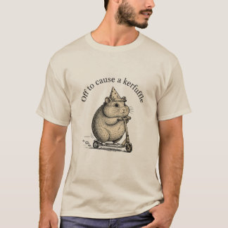 T-shirt Off To Cause A Kerfuffle Funny Groundhog Scooter
