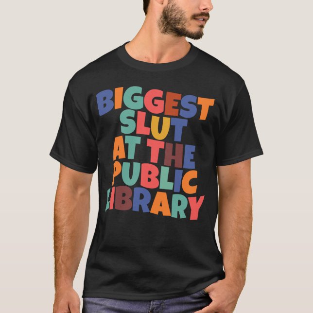 T-shirt Offensant ~ Bibliothèque publique (Devant)