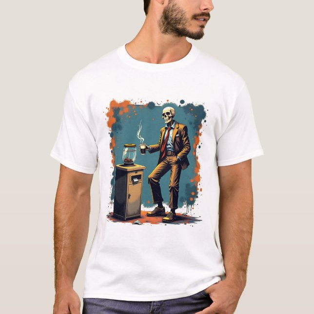 T-shirt Office Grunge Skeleton (Devant)