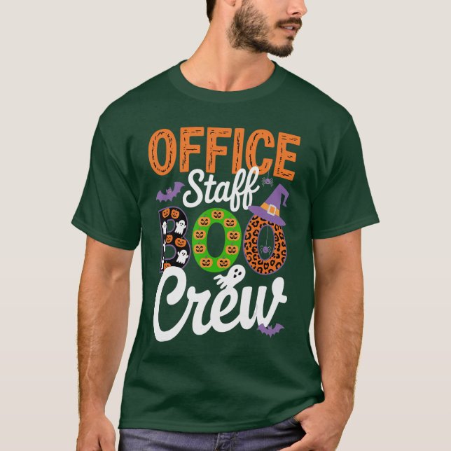 T-shirt Office Staff Boo Crew Medical School Data Entry gi (Devant)