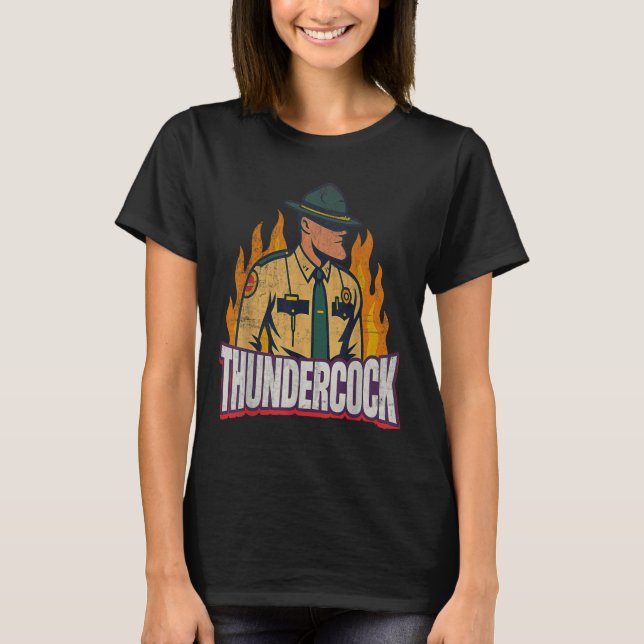 T-shirt Officer Sergeant Cius Thunder Bodycam Funny Meme  (Devant)
