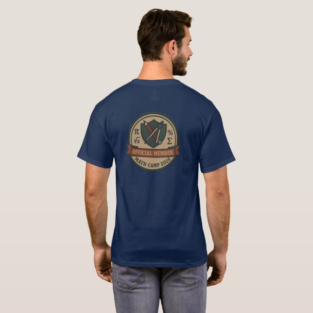 T-shirt Official Math Camp 2025 Badge Tee (Dos entier)