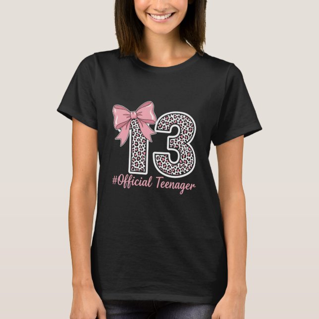 T-Shirt officiel adolescent Léopard Rose “13” (Devant)
