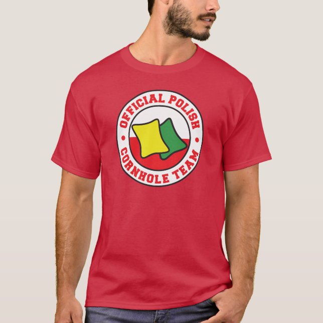 T-shirt officiel de l'équipe polonaise de Cornhole (Devant)