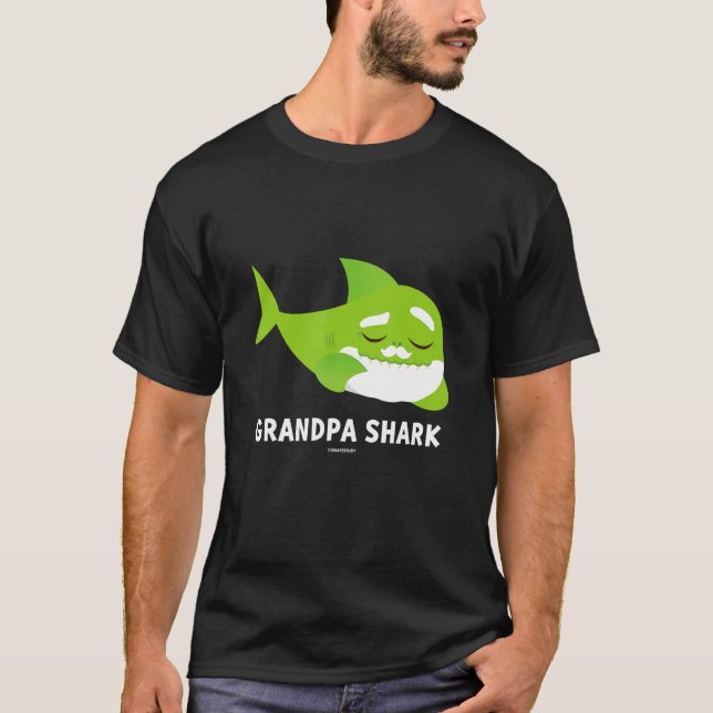 T-shirt officiel Pinkfong Grand-pa Shark (Devant)