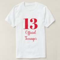 Officielle Adolescent 13e Anniversaire Rouge Blanc