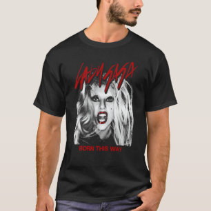 T-shirt Officielle Lady Gaga Née De Cette Manière Couvertu