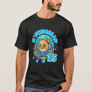 T-shirt Officiellement 15 ans drôle 15e anniversaire pêche