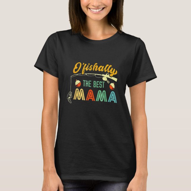 T-shirt Officiellement la meilleure mama pêcheuse M (Devant)