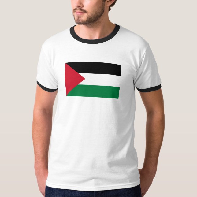T-shirt officiellement le drapeau de l'État de Palestine (Devant)