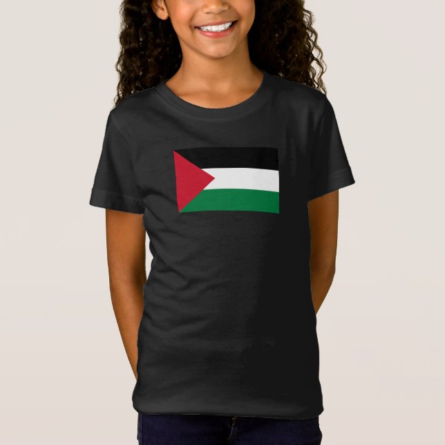 T-Shirt officiellement le drapeau de l'État de Palestine (Devant)