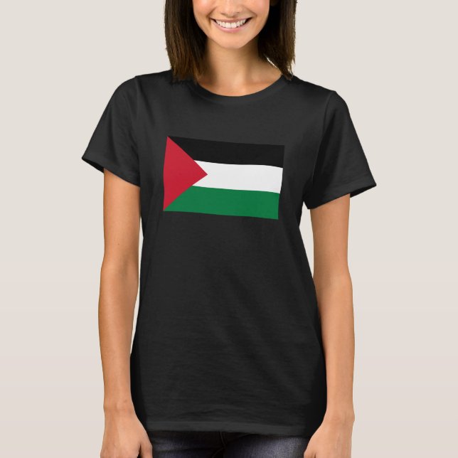 T-shirt officiellement le drapeau de l'État de Palestine (Devant)