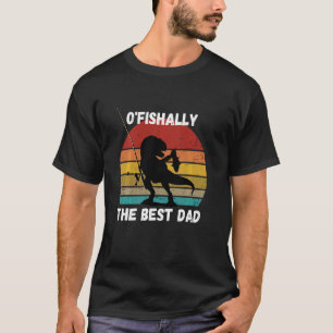 T-shirt Officiellement Le Meilleur Papa Pêcheur Vintage Pa