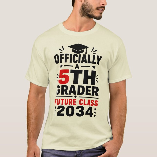 T-shirt Officiellement un élève de 5e, future promotion de (Devant)