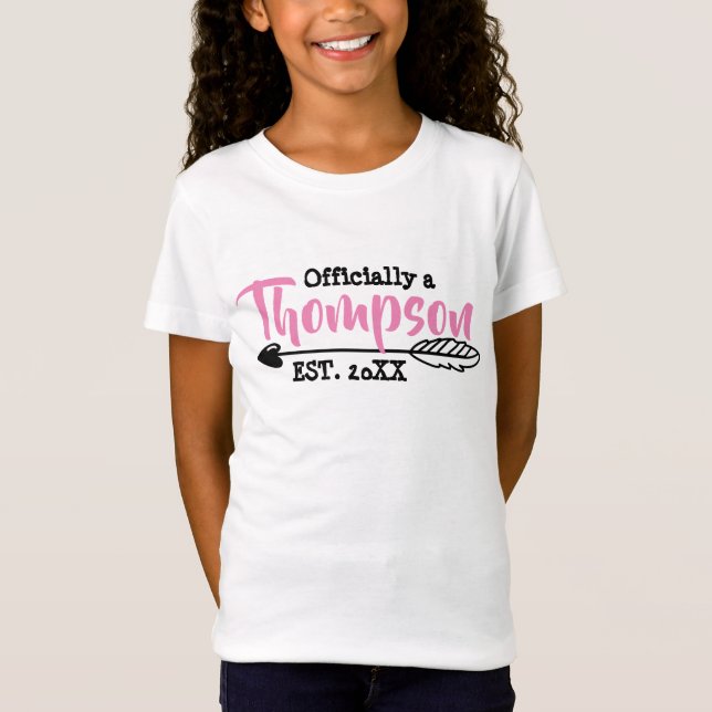 T-Shirt Officiellement une famille - adoptive adoptez - (Devant)