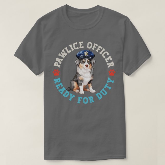 T-shirt Officier Aussie Pawlice (Design devant)
