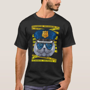 T-shirt Officier de police British Shorthair Policier Pol