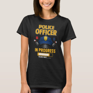 T-shirt Officier De Police En Cours Criminologie Des Foule
