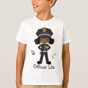 T-shirt Officier de police féminin personnalisé Applicatio