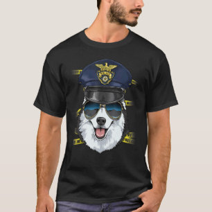 T-shirt Officier de police Husky sibérien Scène de crime K