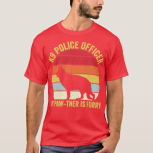 T-shirt Officier de police K9 Chien de police Vintage Mon