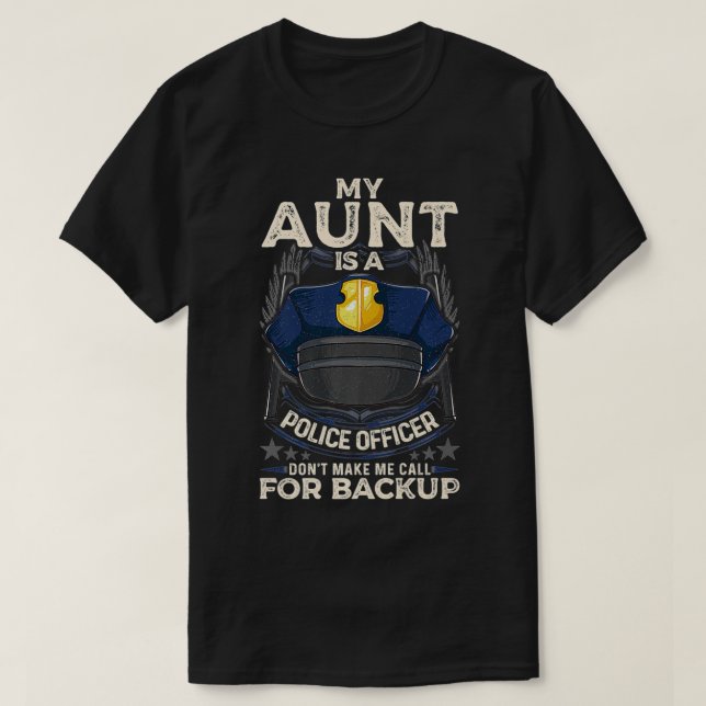 T-shirt Officier de police Proud Cop Aunty Matchi (Design devant)