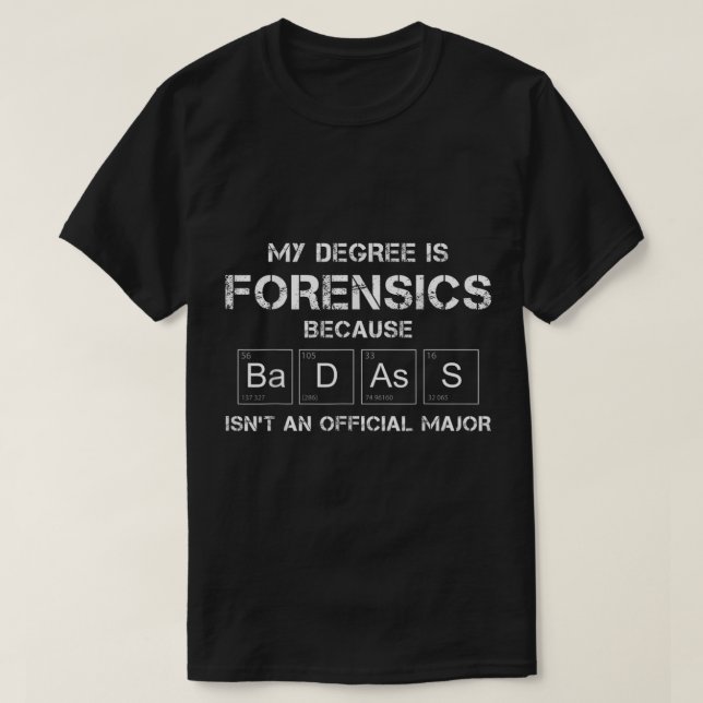 T-shirt Officier de sciences judiciaires Major Tee - Foren (Design devant)