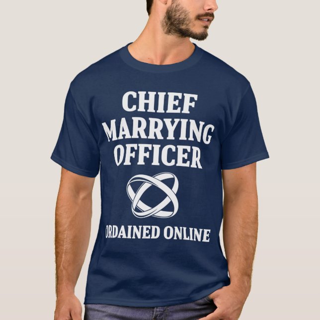 T-shirt Officier mariage Officier Internet Commandé Cadeau (Devant)