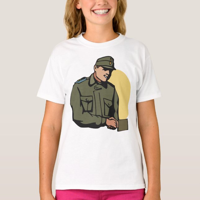 T-shirt Officier militaire Soldat de l'Armée rétro (Devant)