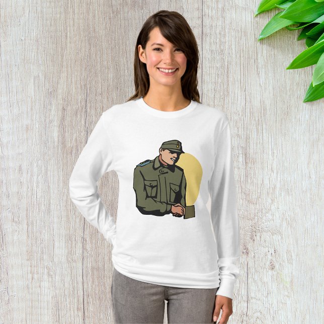 T-shirt Officier militaire Soldat de l'Armée rétro (Créateur téléchargé)
