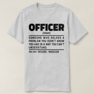 T-shirt Officier Noun Définition Cool de l'application de