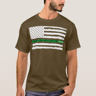 T-shirt Officiers de conservation de la fine ligne verte p