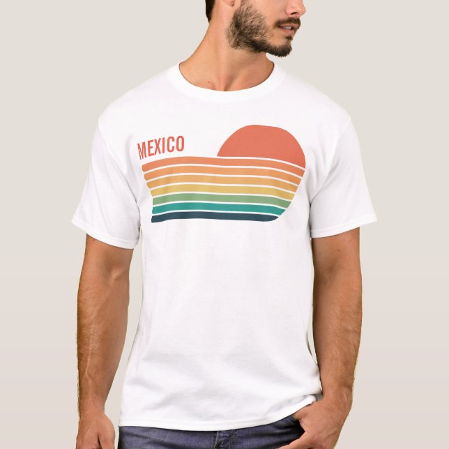 T-shirt Offre spéciale Retro Sunset Mexico (Devant)