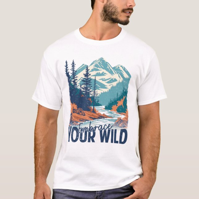 T-shirt Offrez-vous votre nature sauvage - Nature Adventur (Devant)