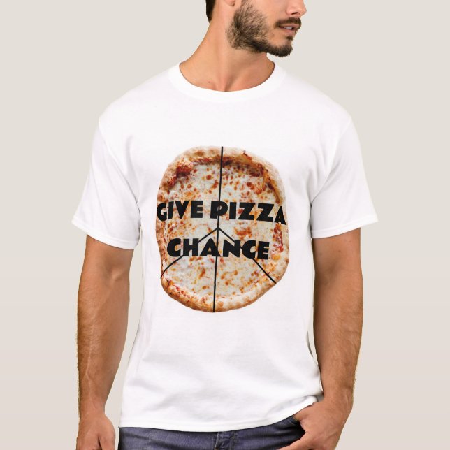 T-SHIRT OFFRIR UNE CHANCE PIZZA (Devant)