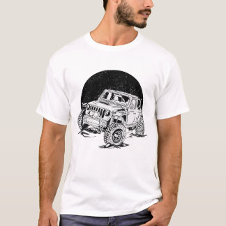 T-shirt Offroad_Car_noir_et_blanc