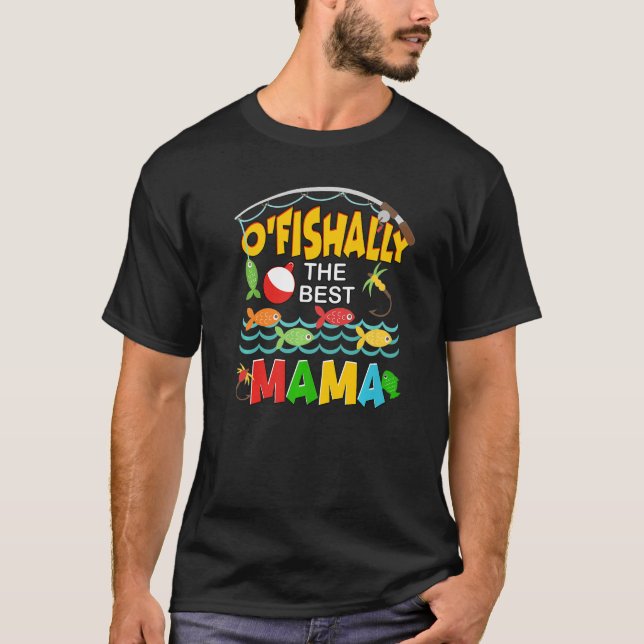 T-shirt Ofish The Best Mama Fishwoman Cute Mom Fishi (Devant)